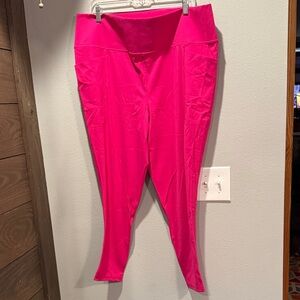 Ideology Hot Pink Leggings 3X NWOT